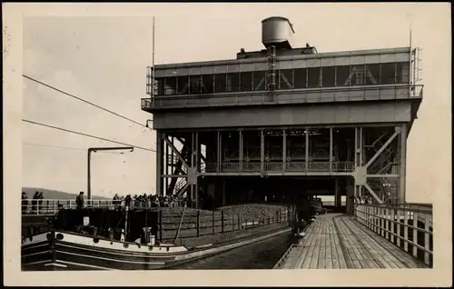 Niederfinow Schiffshebewerk, Frachtschiff, Bauwerk-Ansicht, DDR AK 1962