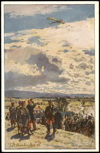 Ansichtskarte  Flottenverein WK1 - Flugzeug 1915