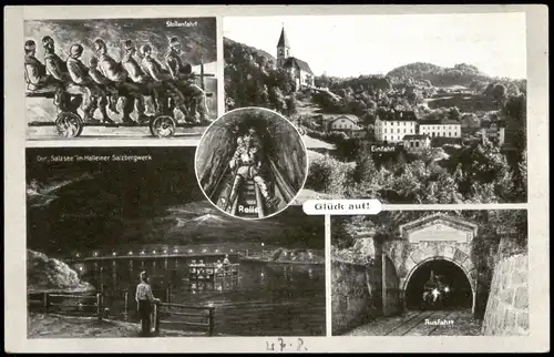 Ansichtskarte Hallein MB: Stadt Salzbergwerk 1922