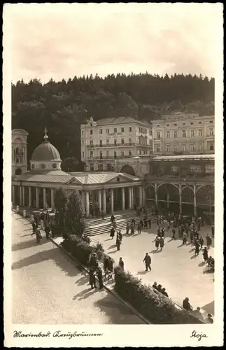 Postcard Marienbad Mariánské Lázně Kreuzbrunnen 1937