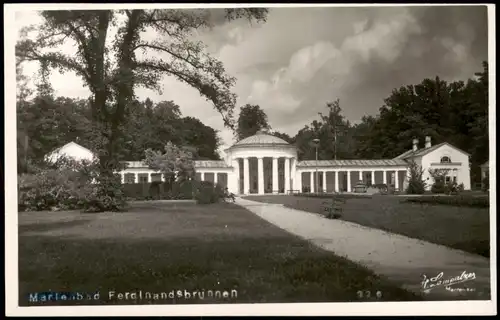 Postcard Marienbad Mariánské Lázně Ferdinand-Brunnen 1937