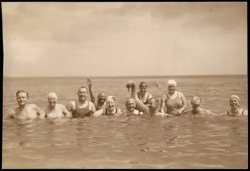 Ansichtskarte Binz (Rügen) Schwimmer im Meer 1939