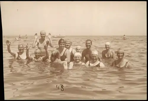 Ansichtskarte Binz (Rügen) Badende, Schwimmer 1939