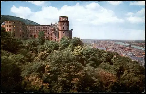 Ansichtskarte Heidelberg Schloß und Stadt Color- Foto 1965