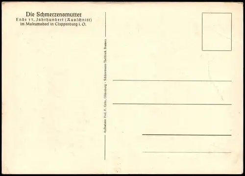 Ansichtskarte Cloppenburg Die Schmerzensmutter im Museumsdorf 1940