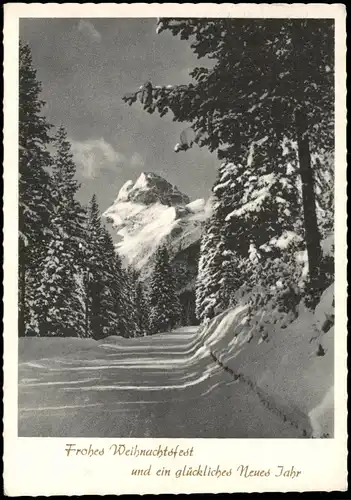 Ansichtskarte  Weihnachten - Christmas, Winterpiste 1955