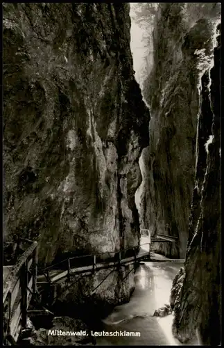 Ansichtskarte Mittenwald Leutaschlamm 1963