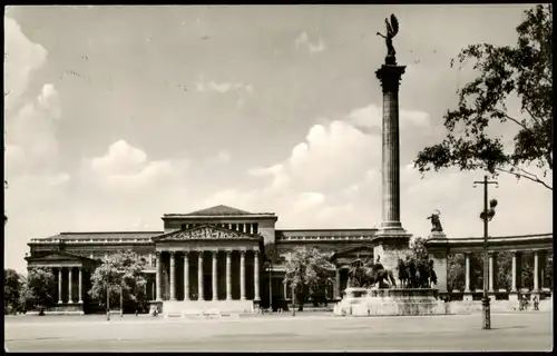 Postcard Budapest Millenniumi emlékmű és 1963