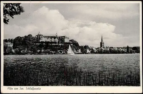 Ansichtskarte Plön Plöner See (Plön) mit Schloß Partie 1957