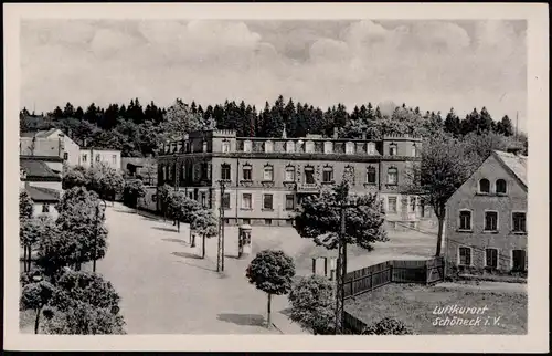 Ansichtskarte Schöneck (Vogtland) Panorama-Ortsansicht 1950
