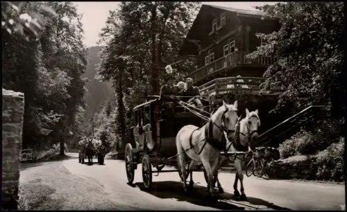 Postkutsche Schwarzatal 1963 Landpoststempel   über Neuhaus a. Rennweg"