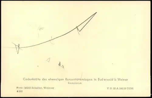 Weimar Gedenkstätte ehemaliges Konzentrationslagers in Buchenwald b. Weimar 1959