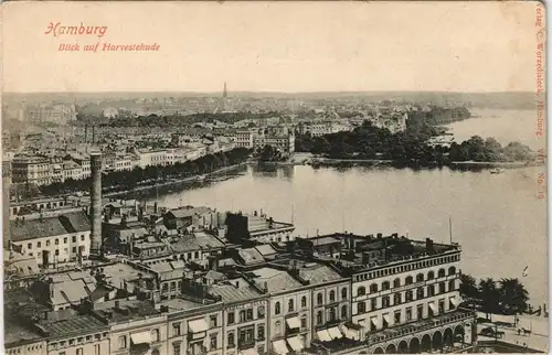 Ansichtskarte Harvestehude-Hamburg Blick auf... 1910