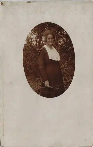 Foto  Schwangere Junge Frau Passepartout 1922 Privatfoto