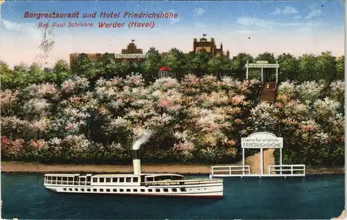 Ansichtskarte Werder (Havel) Friedrichshöhe - Dampfer 1934