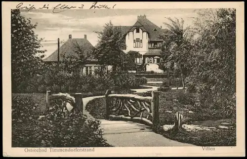 Ansichtskarte Timmendorfer Strand Villen 1922