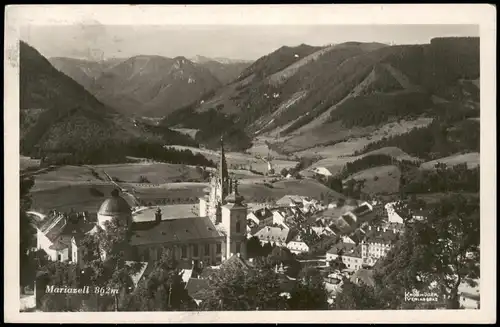 Ansichtskarte Mariazell Stadtblick 1933