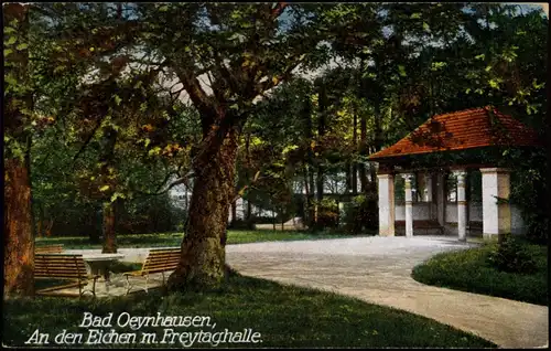 Ansichtskarte Bad Oeynhausen An den Eichen m. Freytaghalle 1910