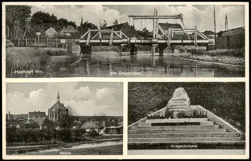 Hochzeit Neumark (LK Woldenberg) Stare Osieczno 3B Kriegerehrenmal,  Stadt 1936