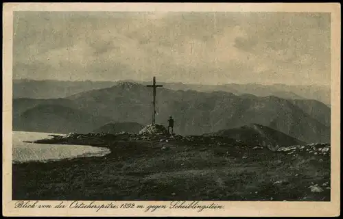 Lackenhof Blick von der Oetscherspitze, 1892 m. gegen Scheiblingstein. 1925