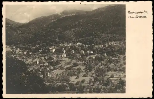 Ansichtskarte Badenweiler Stadt von Norden 1935