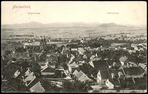 Mariaschein-Graupen Bohosudov Krupka Stadtpartie - Fernblick 1912