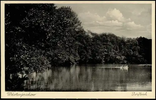 Ansichtskarte Wüstenjerichow-Möckern Dorfteich, Schwäne 1938