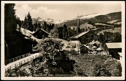 Ansichtskarte Riezlern-Mittelberg/Vorarlberg Grenzgasthof Walserschanz 1935