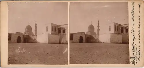 Kairo القاهرة Chalifengräber Egypt Ägypten 1909 Privatfoto 3D/Stereoskopie