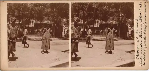 Kairo القاهرة Typen vor der Pilsner Bierstube CDV Kabinettfoto 1909 Privatfoto