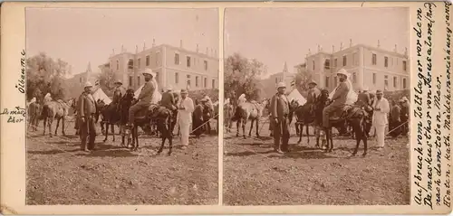 Jerusalem (רושלים) Forschergruppe vor  Erziehungsanstalt CDV Kabinettfoto 1909