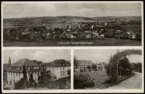 Ansichtskarte Hennef (Sieg) Geistingen - 3 Bild:Stadt Krankenhaus 1941