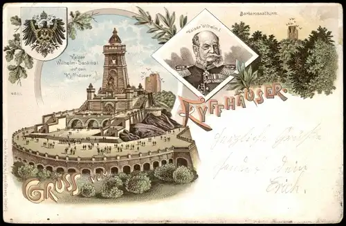 Litho AK Kelbra (Kyffhäuser) Kaiser-Friedrich-Wilhelm 2 Bild 1898