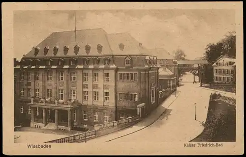 Ansichtskarte Wiesbaden Kaiser Friedrich Bad 1928