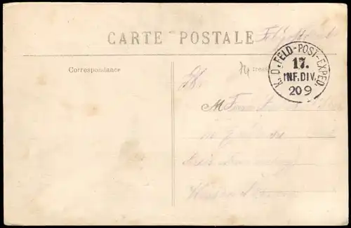 CPA Tergnier Bahnhof/ Gare - Gleisseite 1917  gel. Feldpost