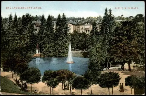Ansichtskarte Bad Schwalbach Langenschwalbach Villen am Kurpark 1913