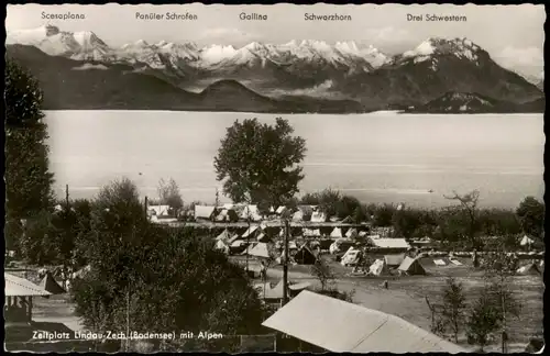 Ansichtskarte Lindau (Bodensee) Zeltplatz - Zech 1955