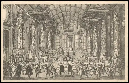 Ansichtskarte Frankfurt am Main Eine Krönungsfeier im Römersaal 1745. 1922