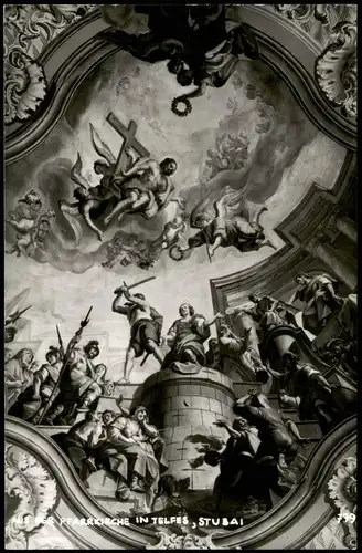 Ansichtskarte Telfes im Stubai Kirche Deckengemälde 1964