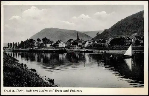 Ansichtskarte Brohl Blick vom Hafen 1957