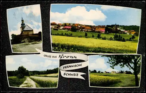 Ansichtskarte Bronn-Pegnitz (Oberfranken) Kirche, Umland 1964