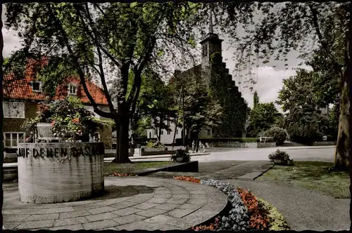 Ansichtskarte Nordhorn Straßenpartie Luth. Kirche 1959