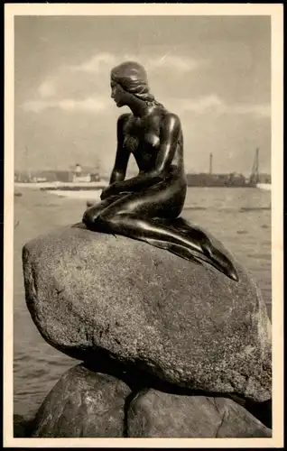 Postcard Kopenhagen København The little Mermaid 1953