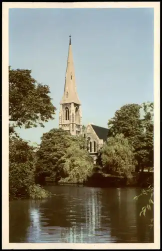 Postcard Kopenhagen København THE ENGLISH CHURCH. 1962