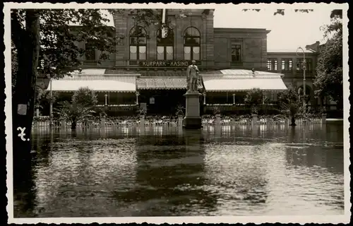 Ansichtskarte Bad Kissingen Kurpark-Casino Überschwemmung 1936