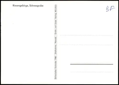 Schreiberhau Szklarska Poręba Schneegruben Schlesicher Heimatkalender 1966