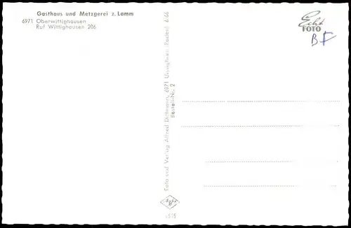 Ansichtskarte Wittighausen Sigismundkapelle MB 1962