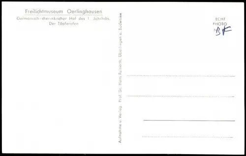 Ansichtskarte Oerlinghausen Freilichtmuseum Töpferofen 1965