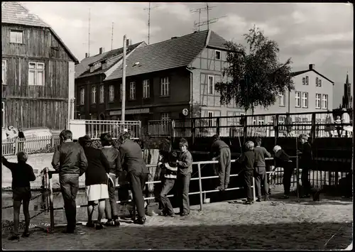 Malchow (Mecklenburg) Partie An der Drehbrücke zur DDR-Zeit 1974