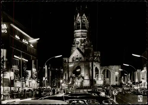 Ansichtskarte Charlottenburg-Berlin Kurfürstendamm bei Nacht 1958